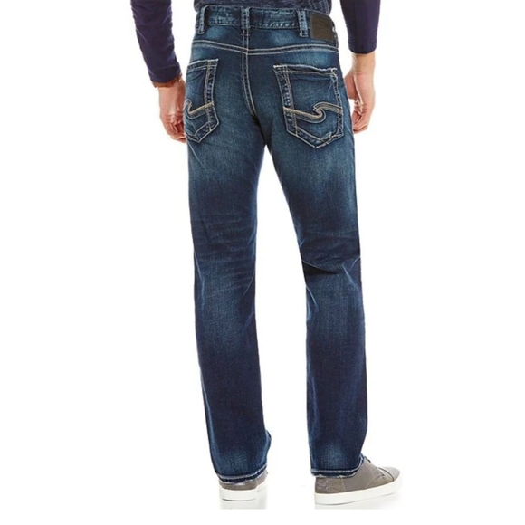 Silver Jeans Co - Eddie Relaxed Tapered-Fit Dark W - Picture 3 of 3